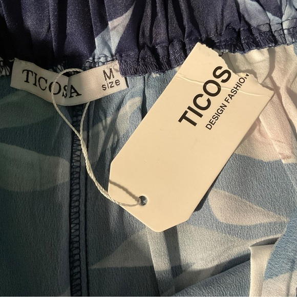 ** NWT TICOSA Palazzo Print Lounge Wide Leg - Picture 2 of 9